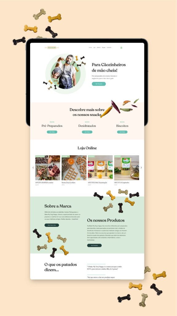 Bake-My-Dog-Happy-Website-Design-Ipad-Homepage